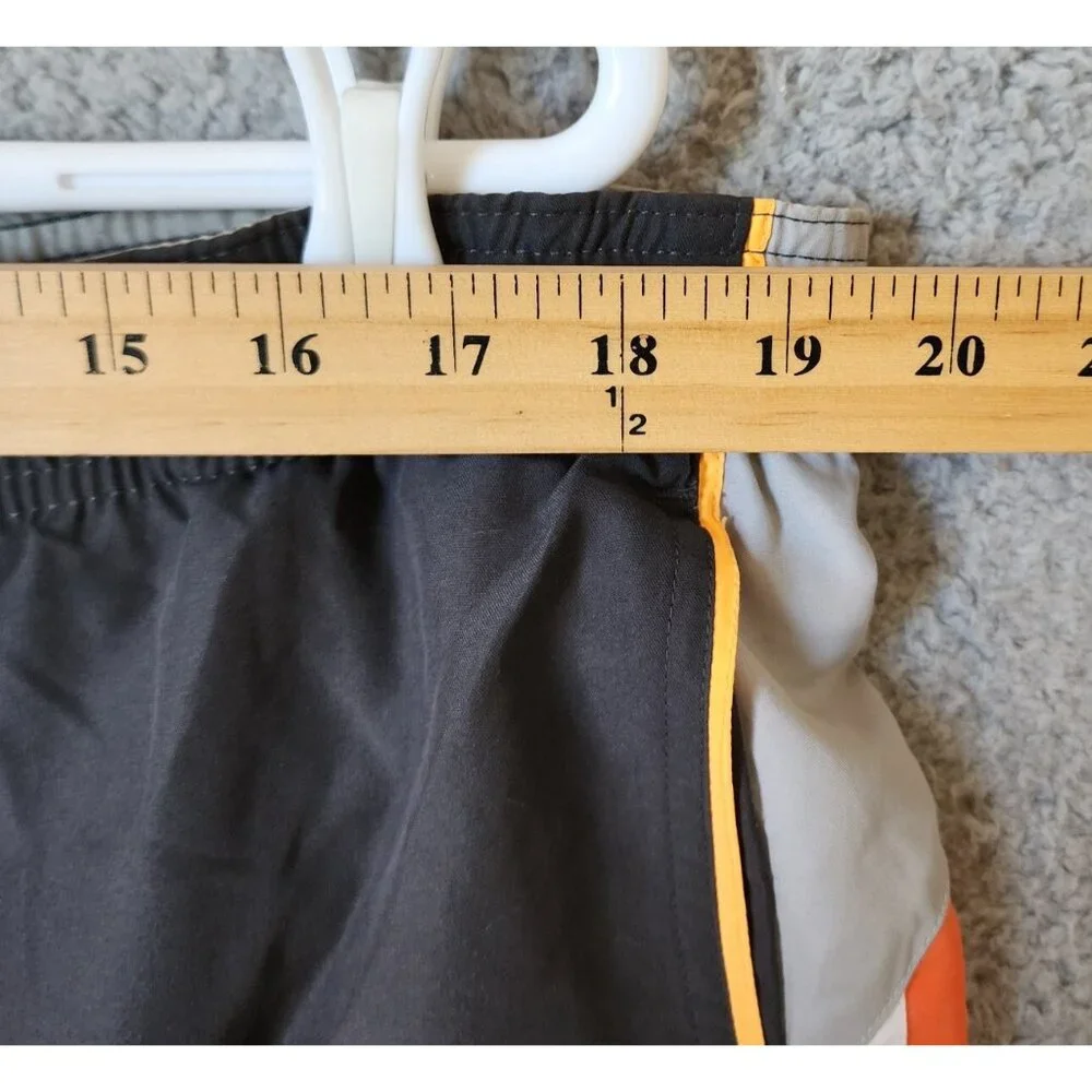 Nike Beach Black &‎ Orange Athletic Lined Board Shorts Swim Trunks Size Large